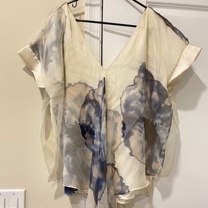 Diane von Furstenberg - 100% Sill Flowy Blouse